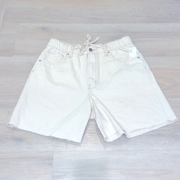 NWT Urban Outfitters BDG A-Line Cutoff Ivory High-Rise Baggy Denim shorts - Picture 5 of 13